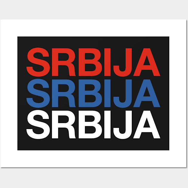 SERBIA Flag Wall Art by eyesblau